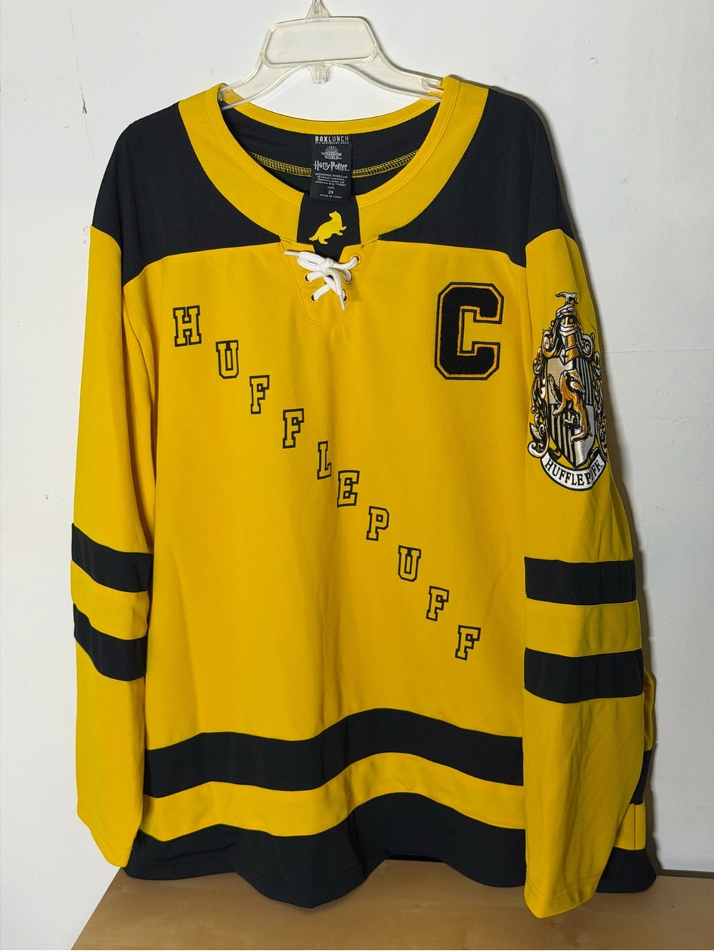 Box Lunch Harry Potter Hufflepuff Hockey Style Jersey 2XL Wizarding World